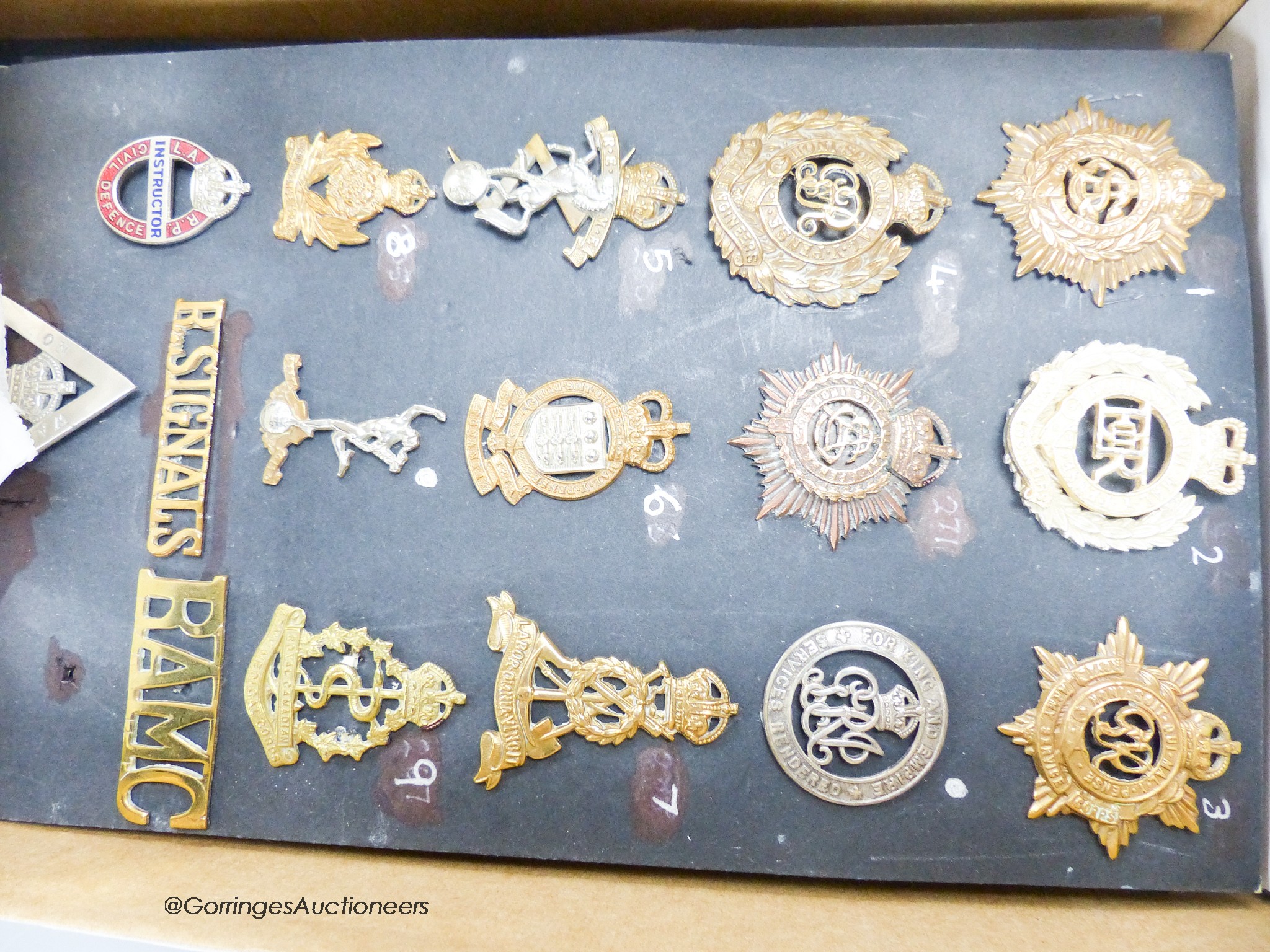 A collection of Military cap badges